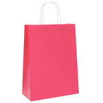 HKH Bolsas de Papel 50 Unidades con Asas - Rosa - 26x12x35 cm
