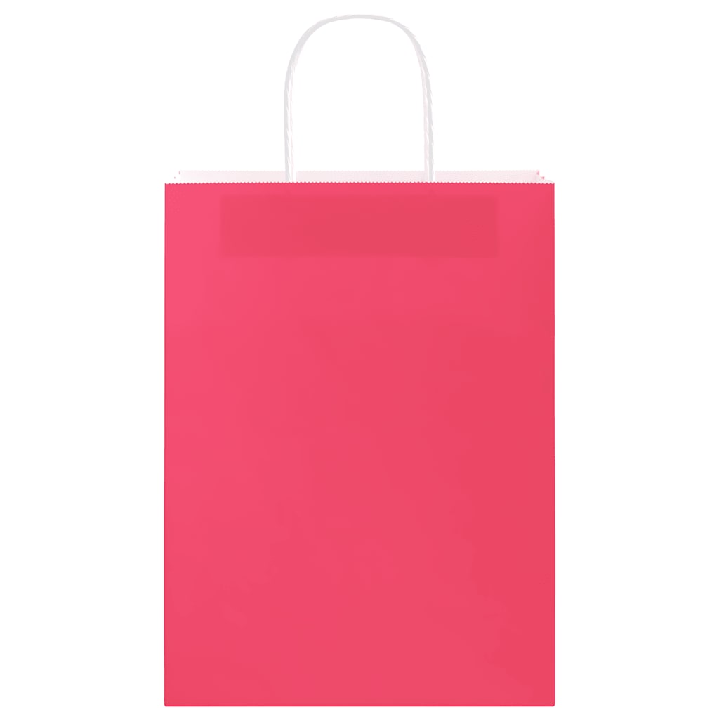 HKH Bolsas de Papel 50 Unidades con Asas - Rosa - 26x12x35 cm