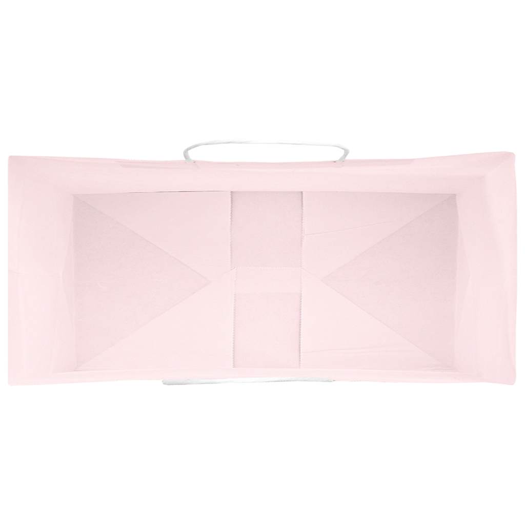 HKH Bolsas de Papel 50 Unidades con Asas - Rosa - 26x12x35 cm