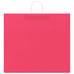 HKH Sacos de Papel 50 Unidades com Alças - Rosa - 54x15x49 cm
