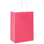 Bolsas de Papel HKH 250 Unidades con Asas - Rosa - 15x8x21 cm