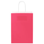 Bolsas de Papel HKH 250 Unidades con Asas - Rosa - 15x8x21 cm