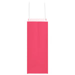 Bolsas de Papel HKH 250 Unidades con Asas - Rosa - 15x8x21 cm