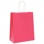 HKH Sacos de Papel 250 Unidades com Alças - Rosa - 18x8x22 cm