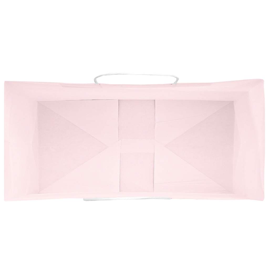 HKH Sacos de Papel 250 Unidades com Alças - Rosa - 18x8x22 cm