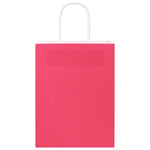 HKH Sacos de Papel 250 Unidades com Alças - Rosa - 21x11x28 cm