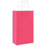 HKH Sacos de Papel 250 Unidades com Alças - Rosa - 21x11x36 cm