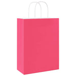 HKH Sacos de Papel 250 Unidades com Alças - Rosa - 26x12x35 cm