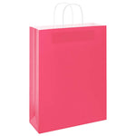 HKH Sacos de Papel 250 Unidades com Alças - Rosa - 32x12x42 cm