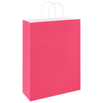 HKH Sacos de Papel 250 Unidades com Alças - Rosa - 32x12x42 cm