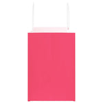 HKH Sacos de Papel 250 Unidades com Alças - Rosa - 32x17x25 cm