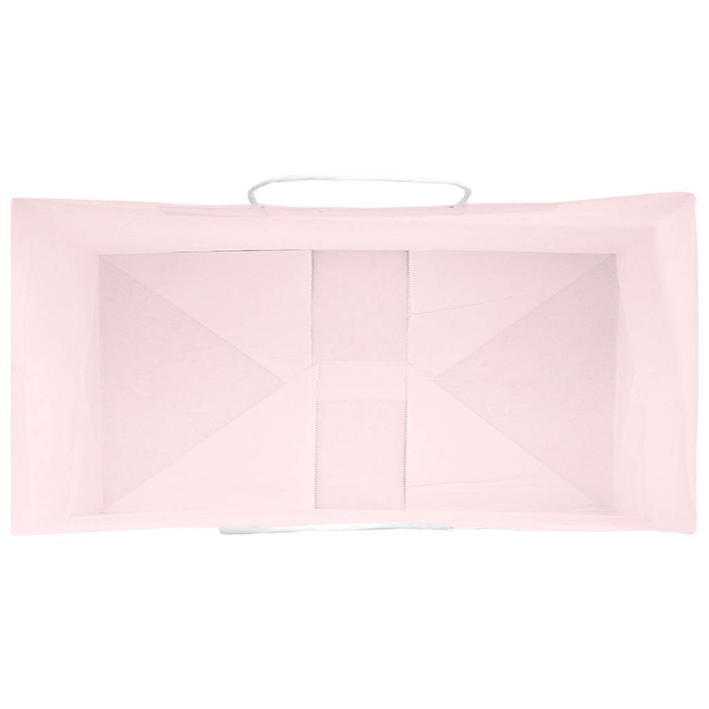 HKH Sacos de Papel 250 Unidades com Alças - Rosa - 32x17x25 cm