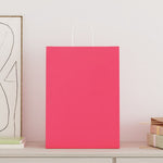 HKH Sacos de Papel 250 Unidades com Alças - Rosa - 32x17x44 cm