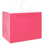 Bolsas de papel HKH 250 unidades con asas - Rosa - 32x22x24 cm