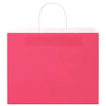 Bolsas de papel HKH 250 unidades con asas - Rosa - 32x22x24 cm