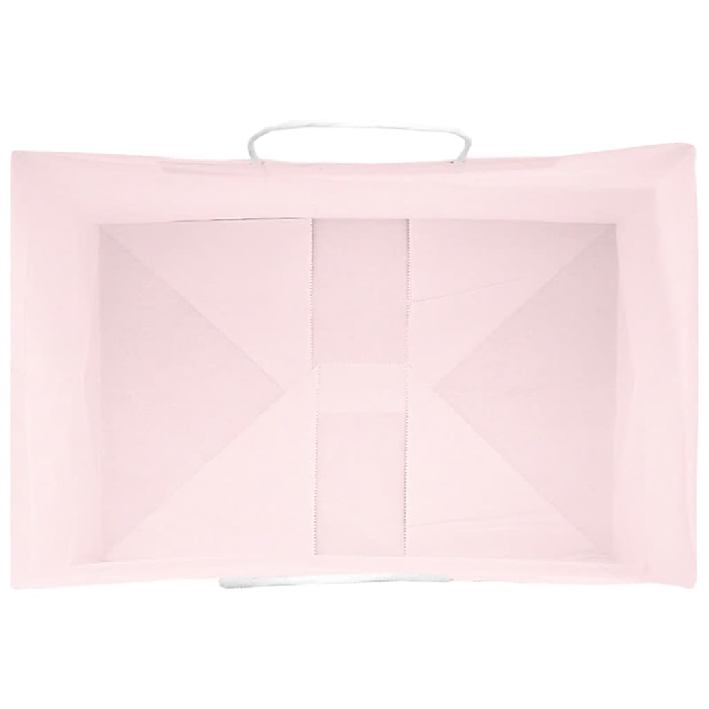 Bolsas de papel HKH 250 unidades con asas - Rosa - 32x22x24 cm