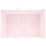 Bolsas de papel HKH 250 unidades con asas - Rosa - 32x22x24 cm