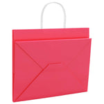 Bolsas de papel HKH 250 unidades con asas - Rosa - 32x22x24 cm
