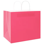 Bolsas de papel HKH 250 unidades con asas - Rosa - 32x22x28 cm