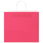 Bolsas de papel HKH 250 unidades con asas - Rosa - 32x22x28 cm