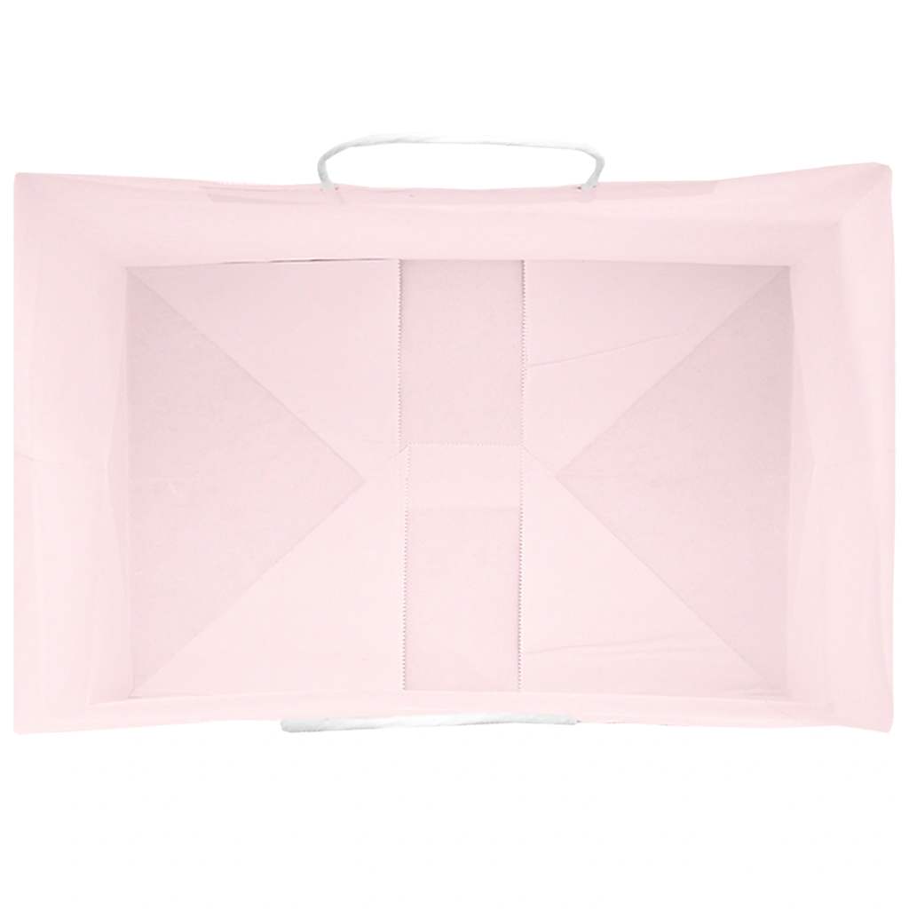Bolsas de papel HKH 250 unidades con asas - Rosa - 32x22x28 cm