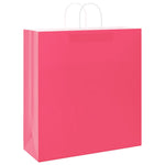 HKH Bolsas de Papel 250 Unidades con Asas - Rosa - 45x17x48 cm