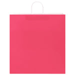 HKH Bolsas de Papel 250 Unidades con Asas - Rosa - 45x17x48 cm