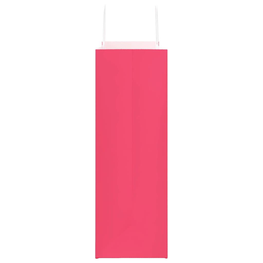 HKH Bolsas de Papel 250 Unidades con Asas - Rosa - 45x17x48 cm