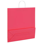 HKH Bolsas de Papel 250 Unidades con Asas - Rosa - 45x17x48 cm