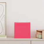 HKH Bolsas de Papel 250 Unidades con Asas - Rosa - 54x15x49 cm