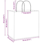 HKH Bolsas de Papel 250 Unidades con Asas - Rosa - 54x15x49 cm