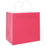 HKH Bolsas de Papel 250 Unidades con Asas - Rosa - 54x15x49 cm