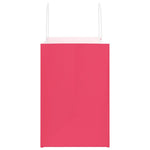 HKH Bolsas de Papel 250 Unidades con Asas - Rosa - 54x15x49 cm