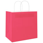 HKH Bolsas de Papel 250 Unidades con Asas - Rosa - 54x15x49 cm