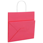 HKH Bolsas de Papel 250 Unidades con Asas - Rosa - 54x15x49 cm