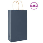 HKH Bolsas de Papel 250 Unidades con Asas - Azul - 21x11x36 cm
