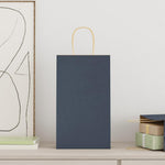 HKH Bolsas de Papel 250 Unidades con Asas - Azul - 21x11x36 cm