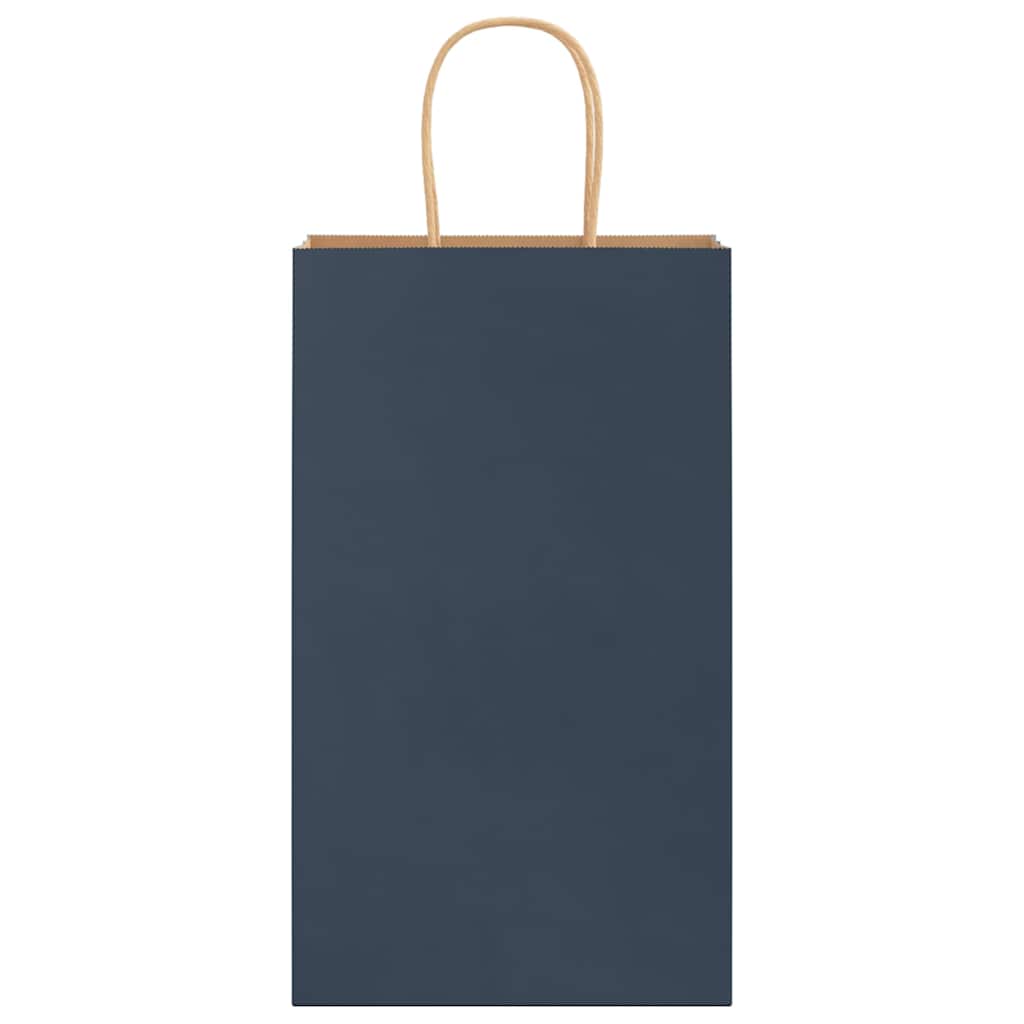 HKH Bolsas de Papel 250 Unidades con Asas - Azul - 21x11x36 cm