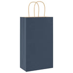 HKH Bolsas de Papel 250 Unidades con Asas - Azul - 21x11x36 cm