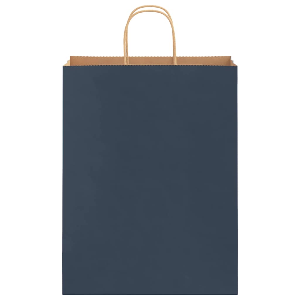 HKH Bolsas de Papel 250 Unidades con Asas - Azul - 32x12x42 cm