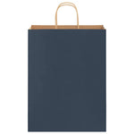 HKH Bolsas de Papel 250 Unidades con Asas - Azul - 32x12x42 cm