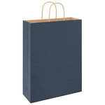 HKH Bolsas de Papel 250 Unidades con Asas - Azul - 32x12x42 cm