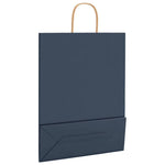 HKH Bolsas de Papel 250 Unidades con Asas - Azul - 32x12x42 cm