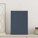 HKH Bolsas de papel 250 Unidades con asas - Azul - 32x17x44 cm