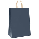 HKH Bolsas de papel 250 Unidades con asas - Azul - 32x17x44 cm