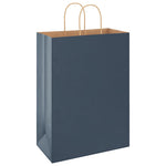 HKH Bolsas de papel 250 Unidades con asas - Azul - 32x17x44 cm