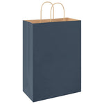 HKH Bolsas de papel 250 Unidades con asas - Azul - 32x17x44 cm