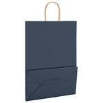 HKH Bolsas de papel 250 Unidades con asas - Azul - 32x17x44 cm