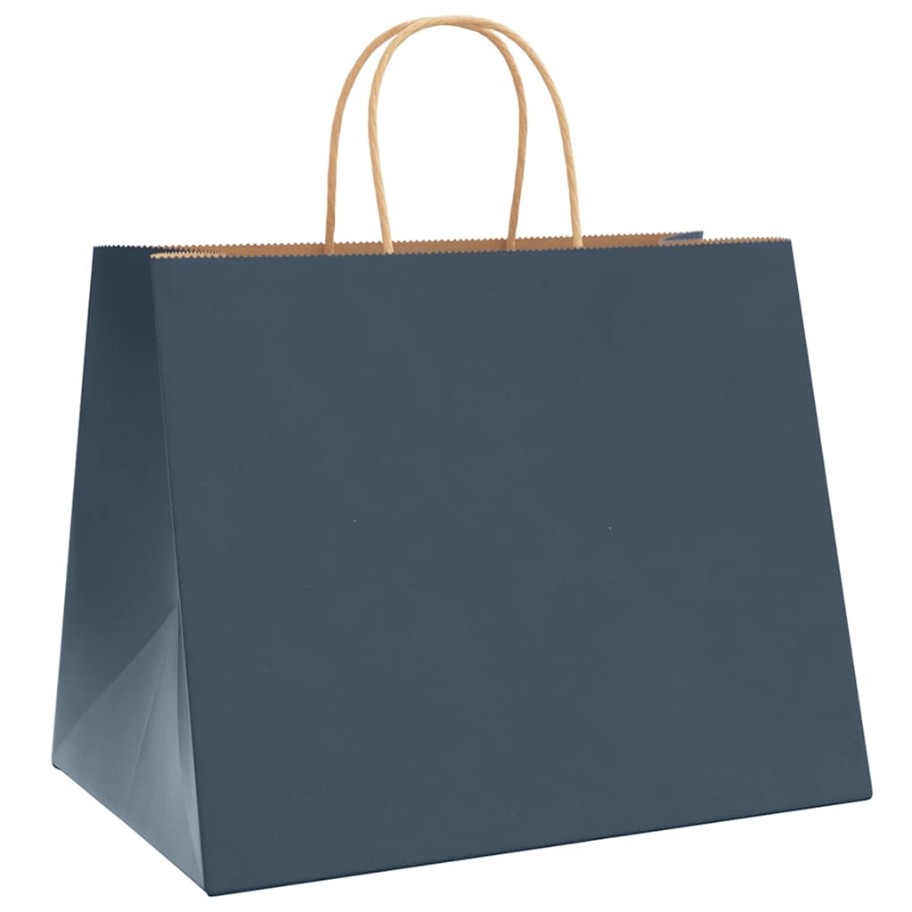 HKH Sacos de Papel 250 Unidades com Alças - Azul - 32x22x24 cm