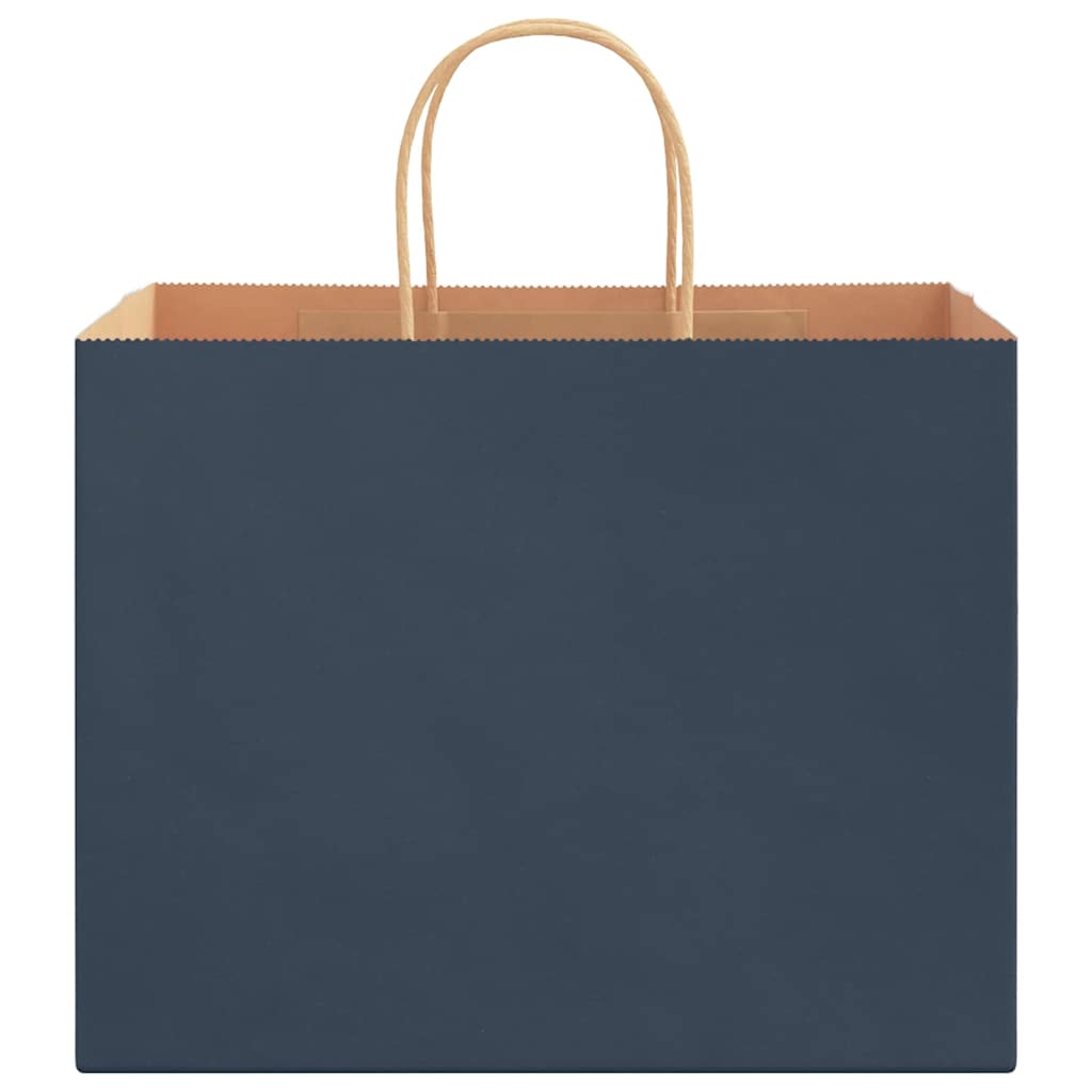 HKH Sacos de Papel 250 Unidades com Alças - Azul - 32x22x24 cm